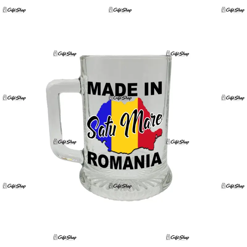 Made in satu-mare romania, halba cu mesaj
